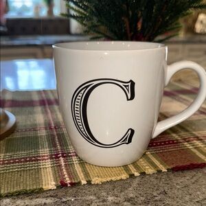Monogram coffee mug, C
